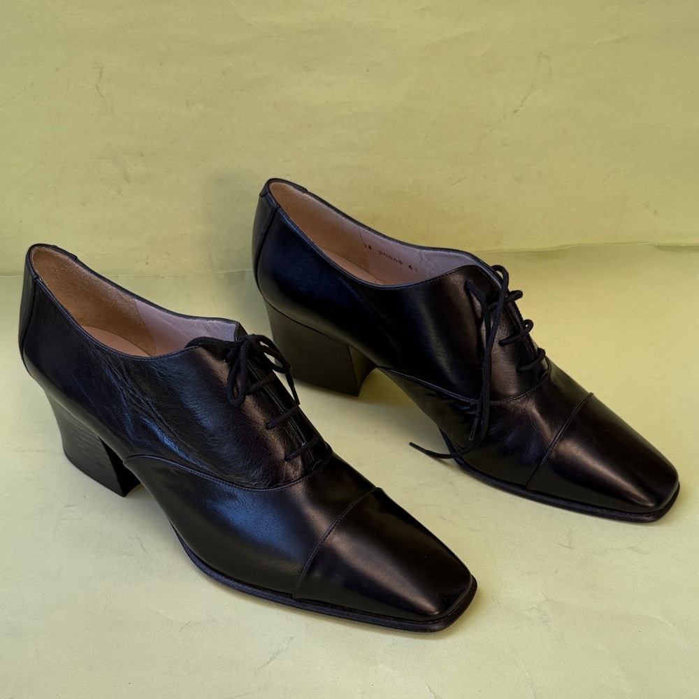 New Vintage 90’s Martinez Valero Black All Leather booties - Picture 6 of 9